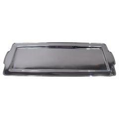 Antique Tiffany American Art Deco Sterling Silver Bar Tray