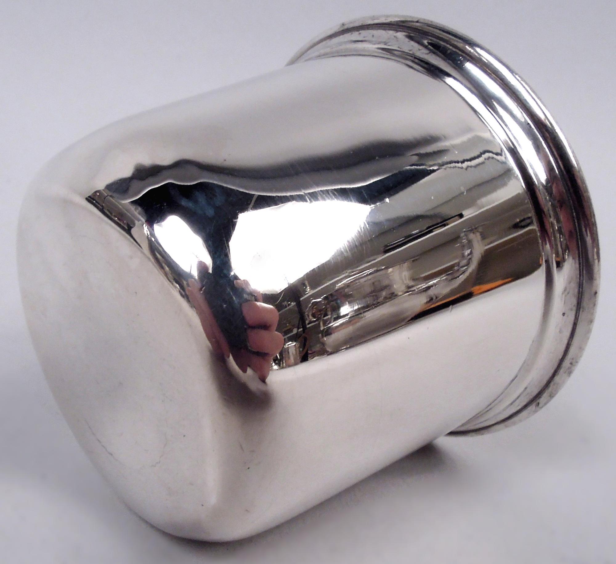 20th Century Antique Tiffany American Art Deco Sterling Silver Cocktail Shaker For Sale