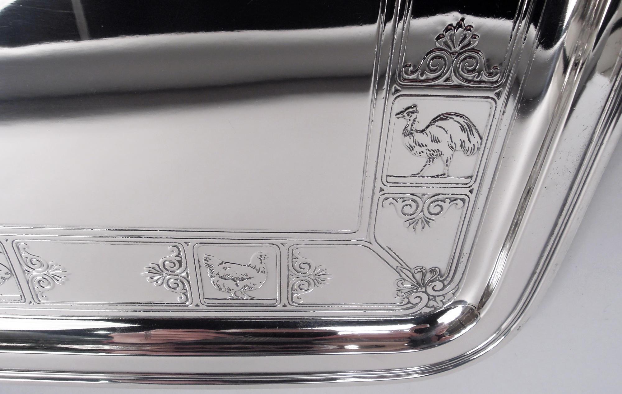 20ième siècle Plateau de toilette ancien en argent sterling Art Déco américain de Tiffany en vente