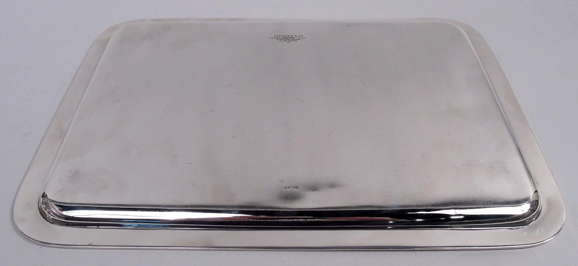 Plateau de toilette ancien en argent sterling Art Déco américain de Tiffany en vente 1