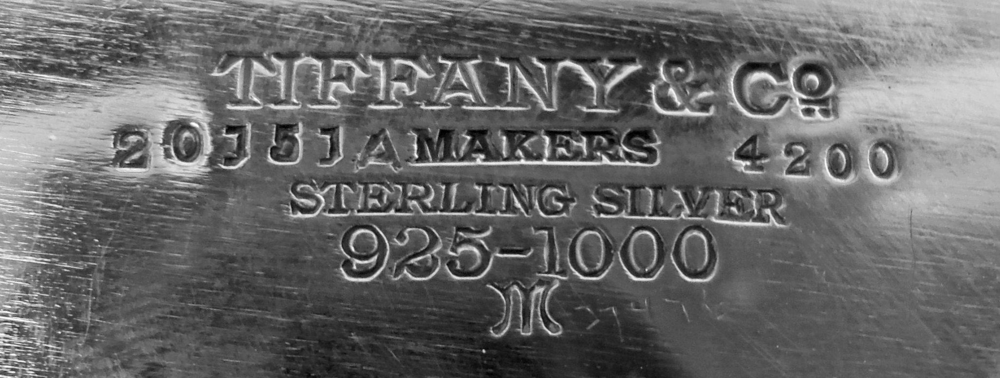 Plateau de toilette ancien en argent sterling Art Déco américain de Tiffany en vente 3