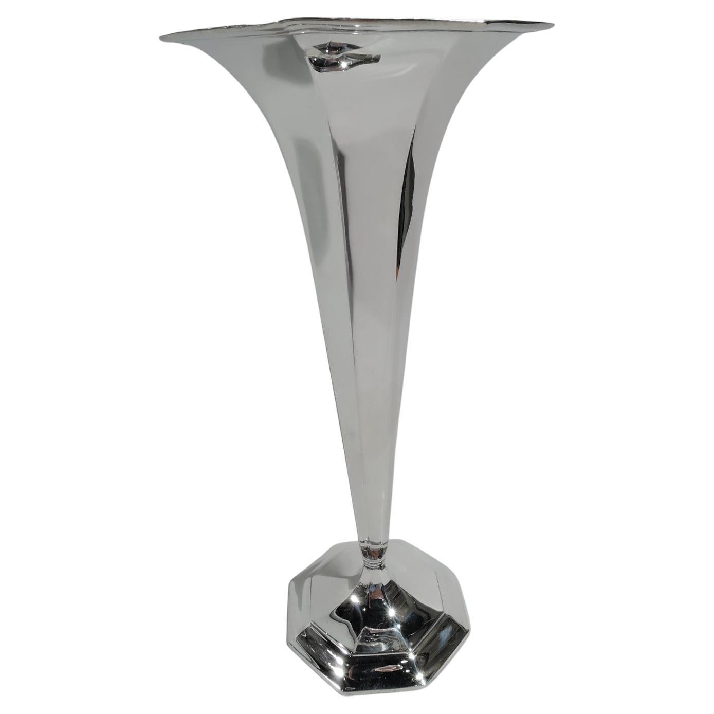 Antique Tiffany American Art Deco Sterling Silver Vase