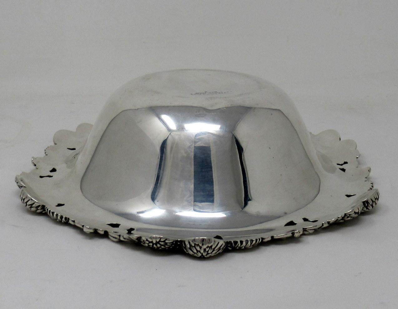 19th Century Antique Tiffany American Art Nouveau Sterling Silver Bowl Centerpiece Shamrock