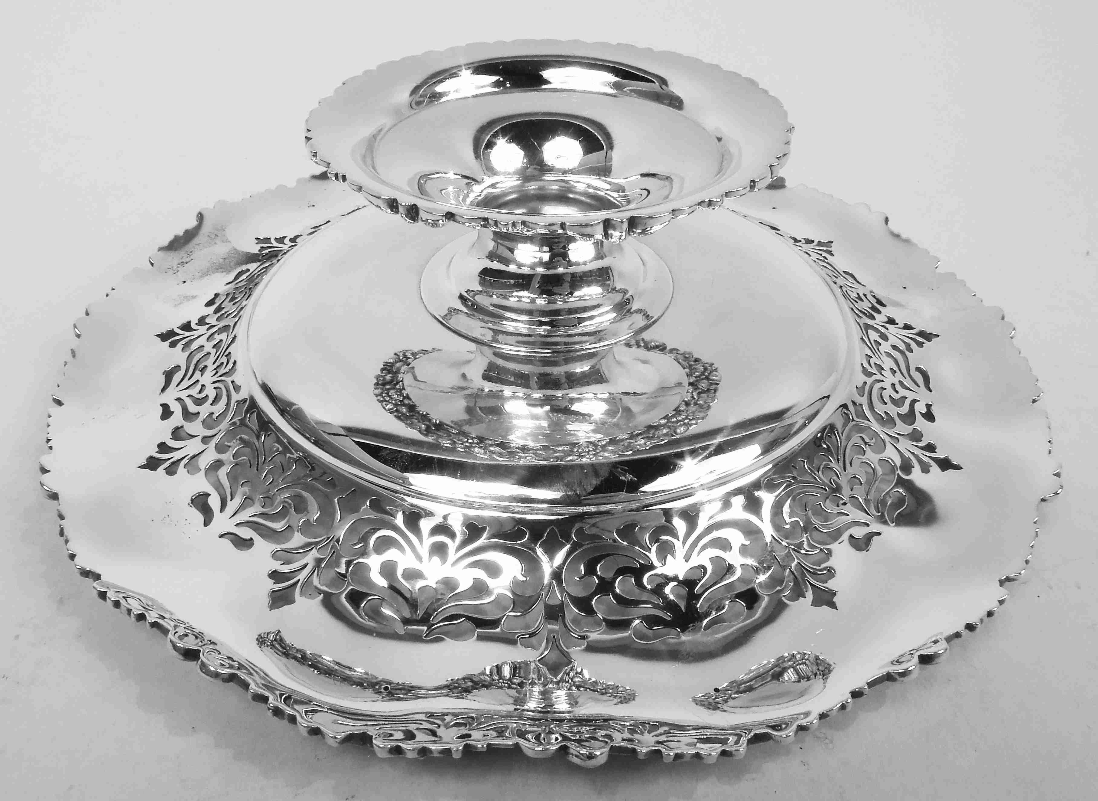 19th Century Antique Tiffany American Classical Sterling Silver Compote  