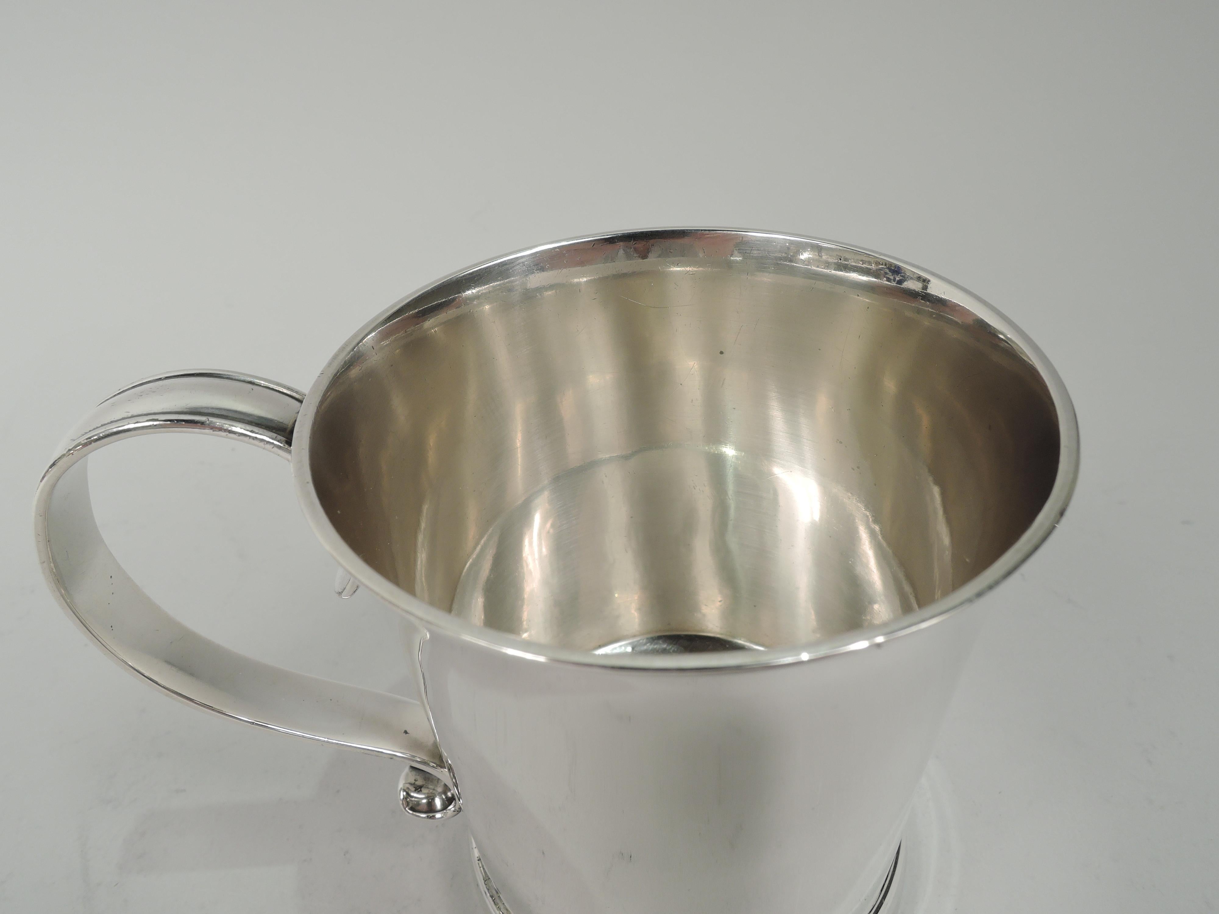 Antique Tiffany American Colonial Revival Sterling Silver Baby Cup In Good Condition In New York, NY