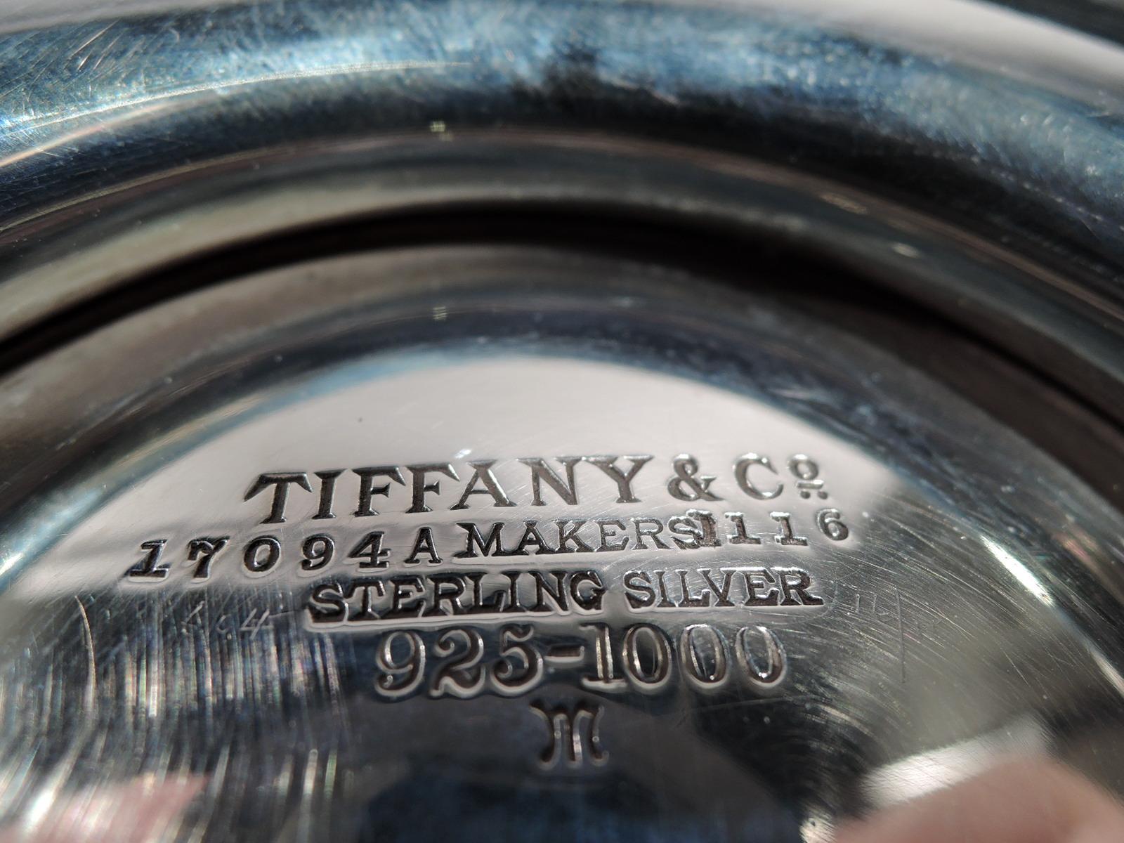 Antique Tiffany American Edwardian Art Nouveau Sterling Silver Basket For Sale 3