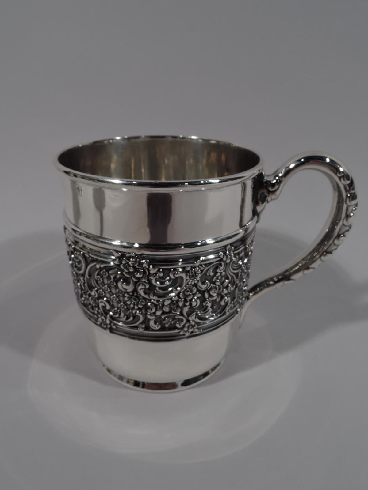 Antique Tiffany American Edwardian Sterling Silver Baby Cup In Excellent Condition In New York, NY