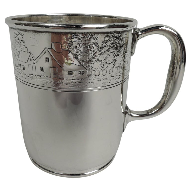 Antique Tiffany American Edwardian Sterling Silver Baby Cup For Sale at 1stDibs