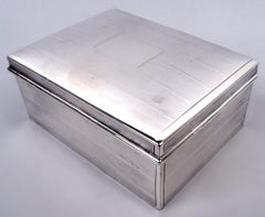 Ancienne boîte en argent sterling Tiffany American Edwardian