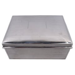 Ancienne boîte en argent sterling Tiffany American Edwardian
