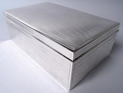 Antique Tiffany American Edwardian Sterling Silver Cigar Box