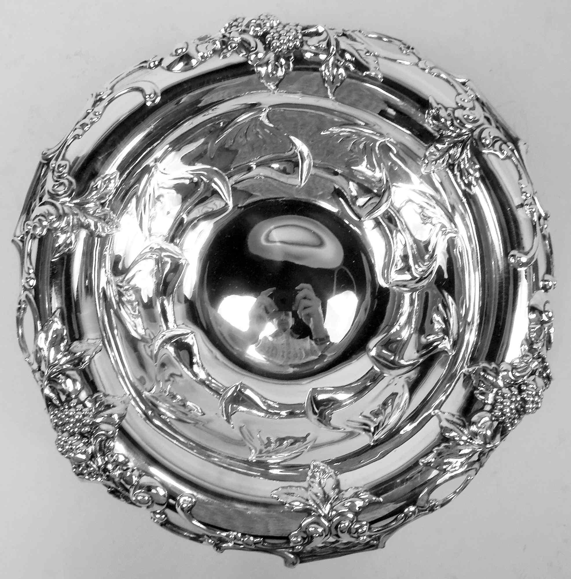 Edwardian Antique Tiffany American Gilded Age Sterling Silver Blackberry Bowl