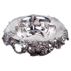Antique Tiffany American Gilded Age Sterling Silver Blackberry Bowl