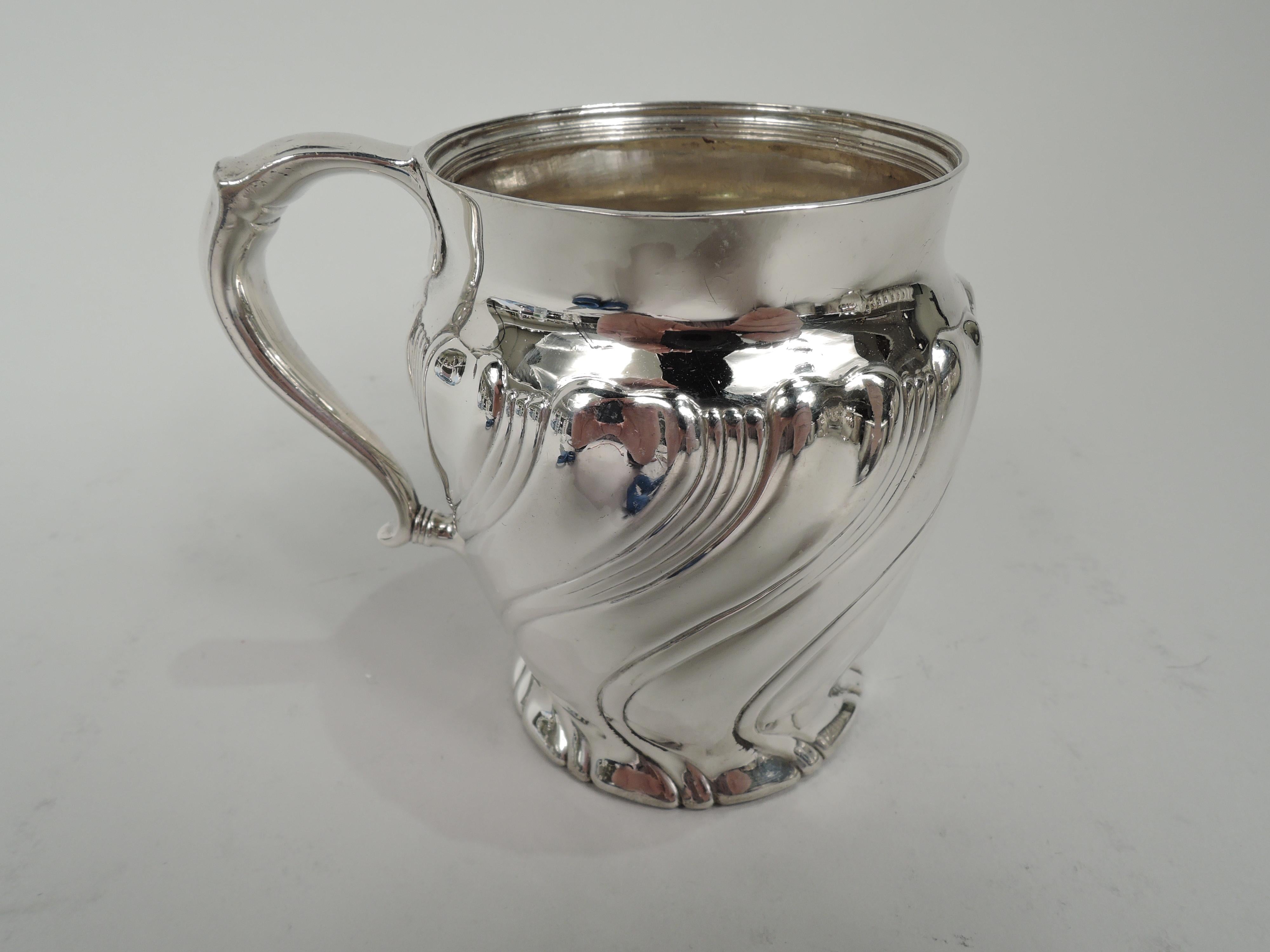 19th Century Antique Tiffany American Victorian Classical Sterling Silver Baby Cup