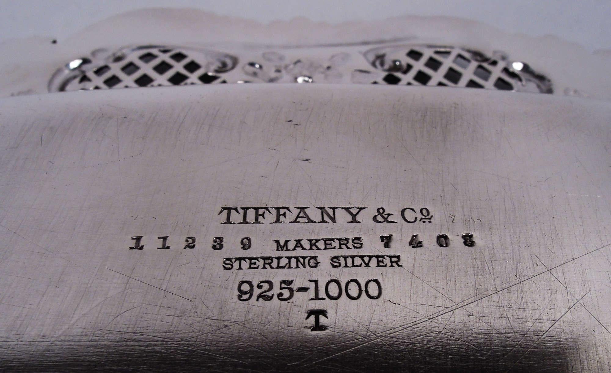 19th Century Antique Tiffany American Victorian Classical Sterling Silver Tray For Sale