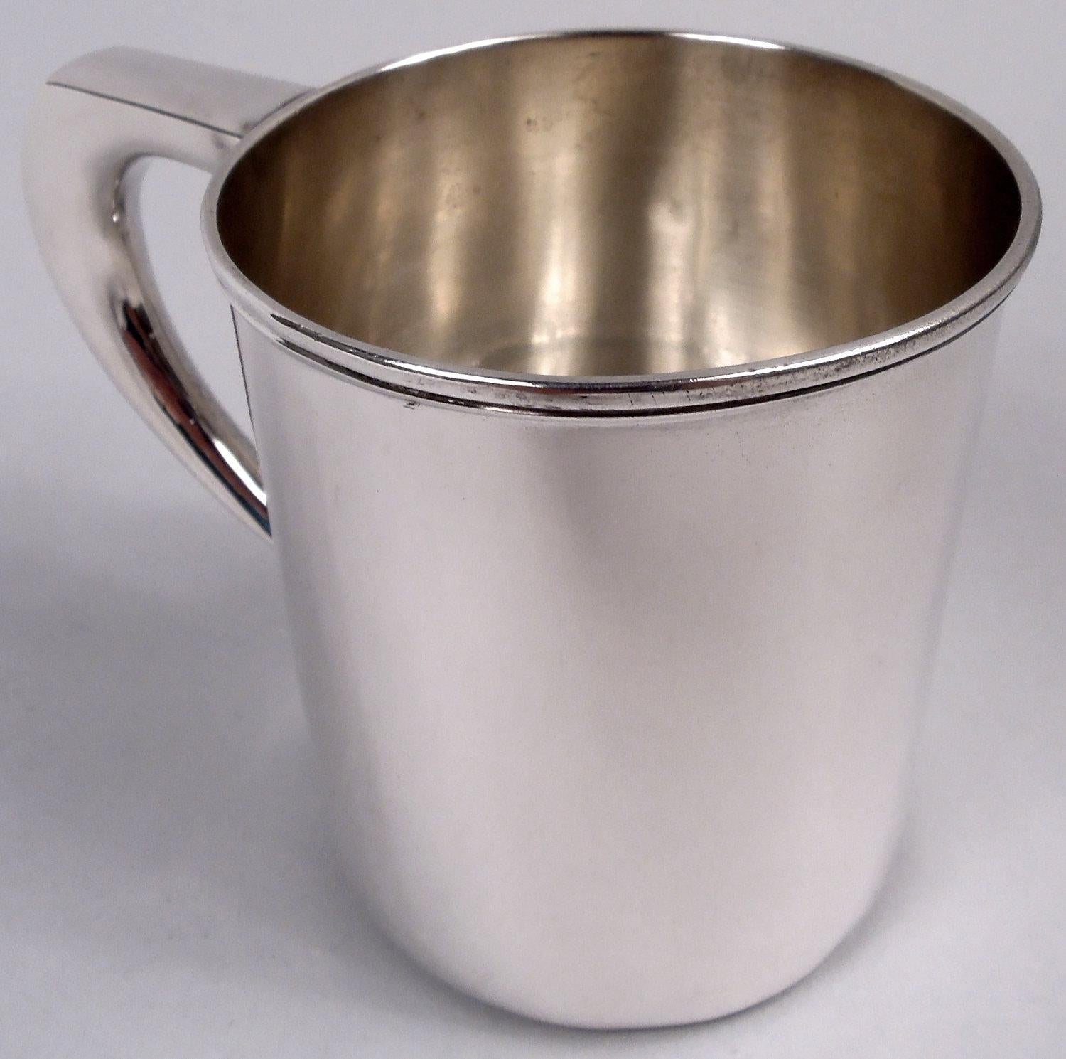 Americano Antica tazza per bambini in argento Tiffany American Victorian in vendita