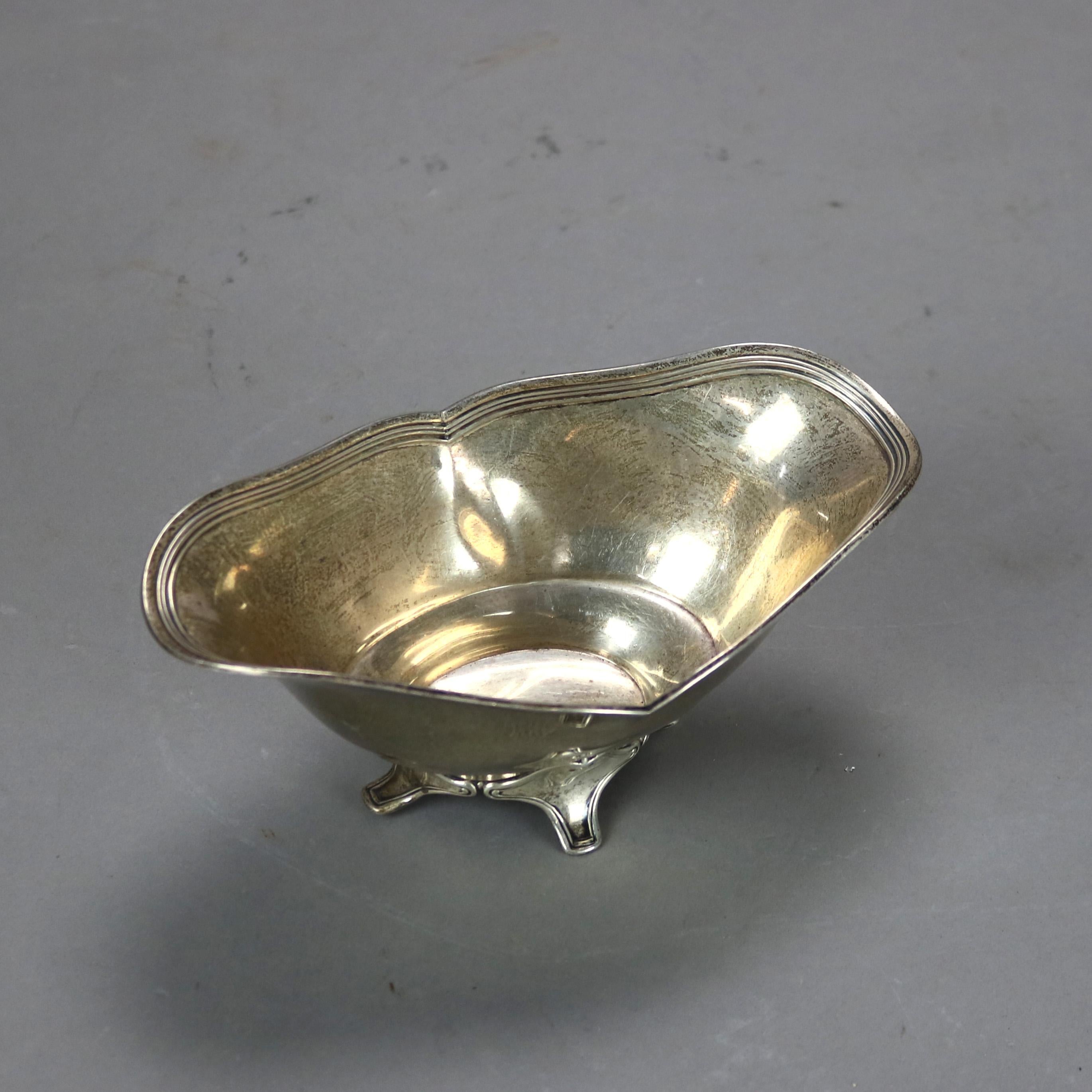 Antique Tiffany and Co. Sterling Silver Footed Gravy Boat 6.39 Troy Ounces C1900

Measures- 3.25