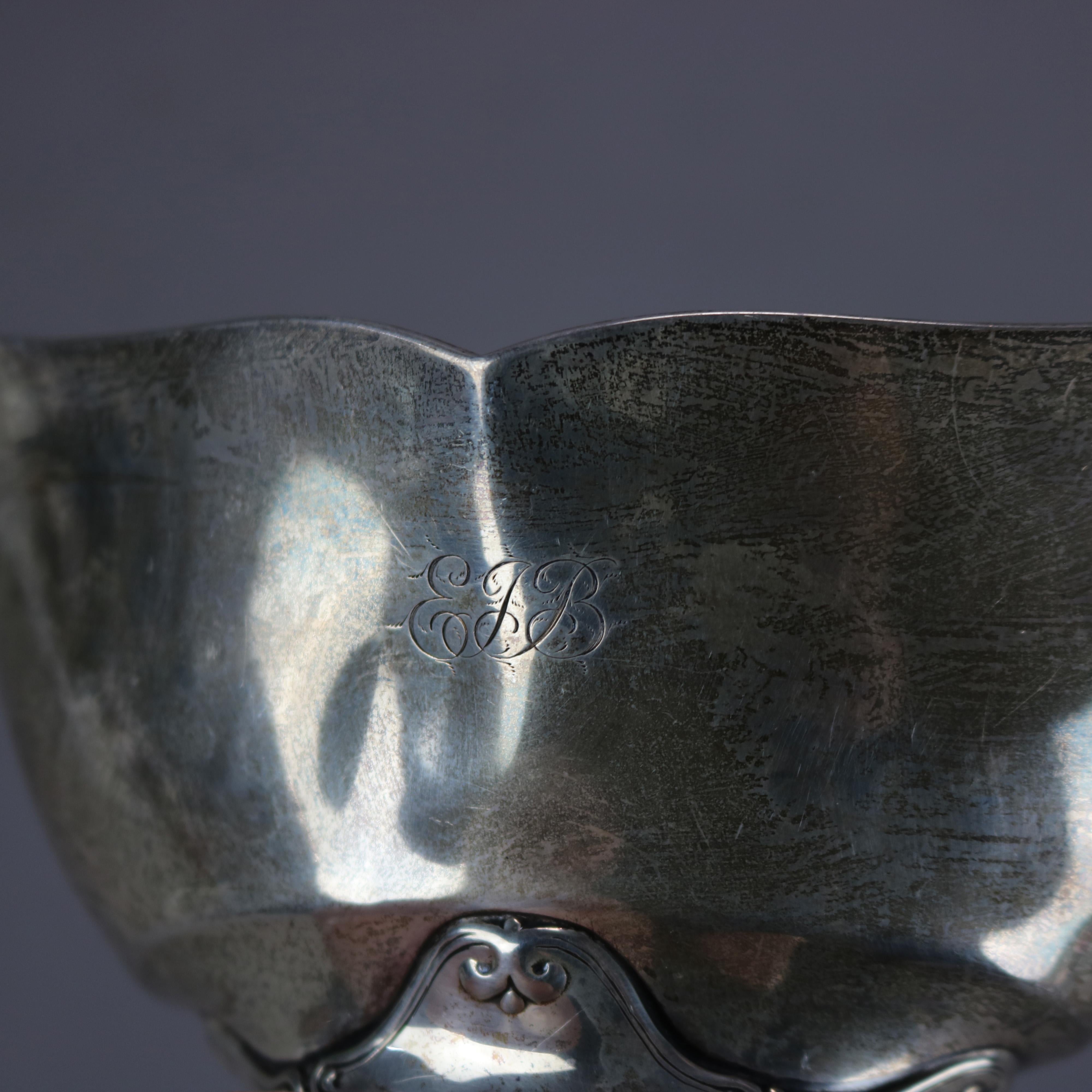 Antique Tiffany and Co. Sterling Silver Footed Gravy Boat 6.39 Troy Ounces C1900 3