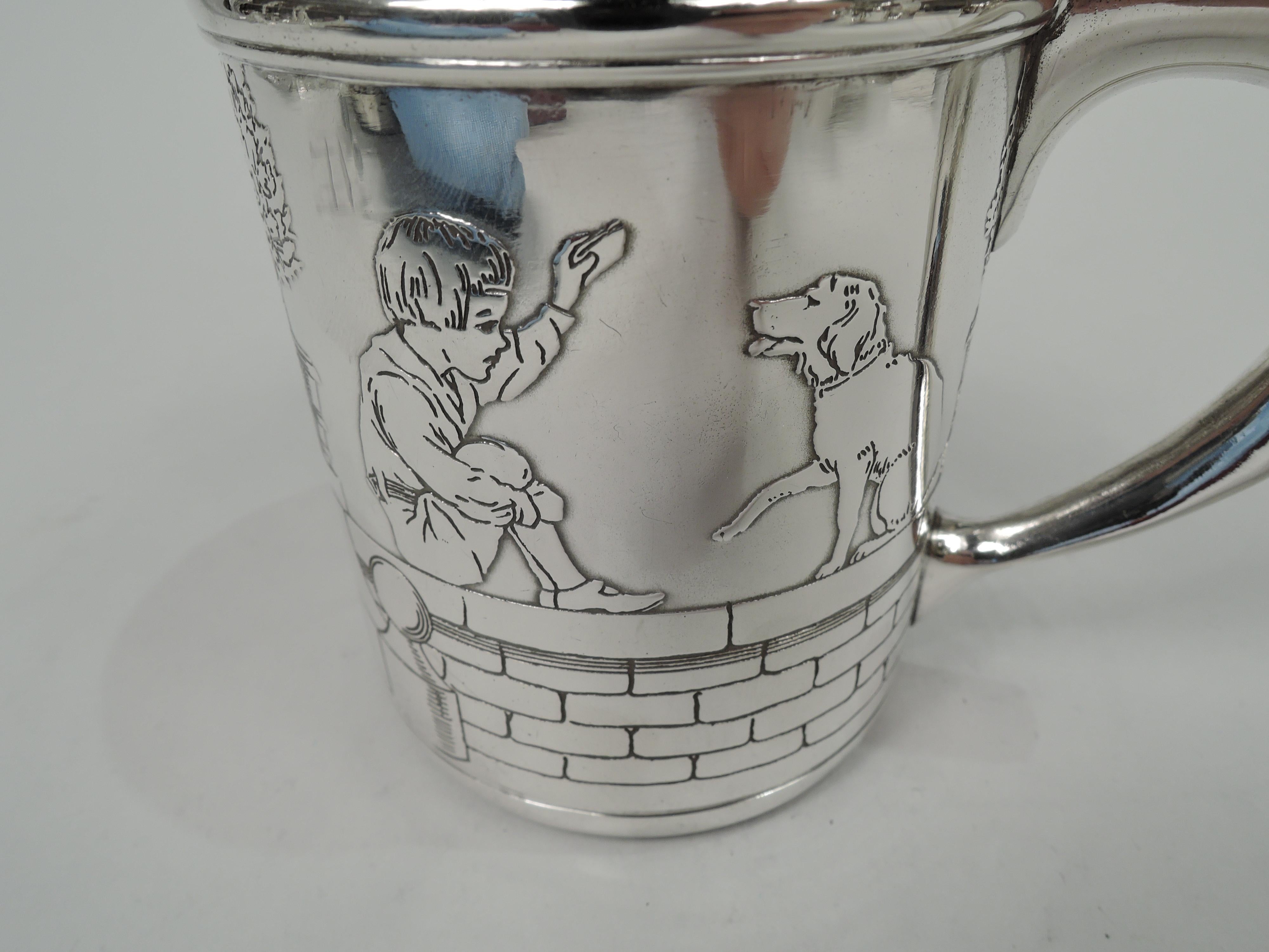 Antique Tiffany & Co. Art Deco Sterling Silver Baby Cup In Good Condition In New York, NY