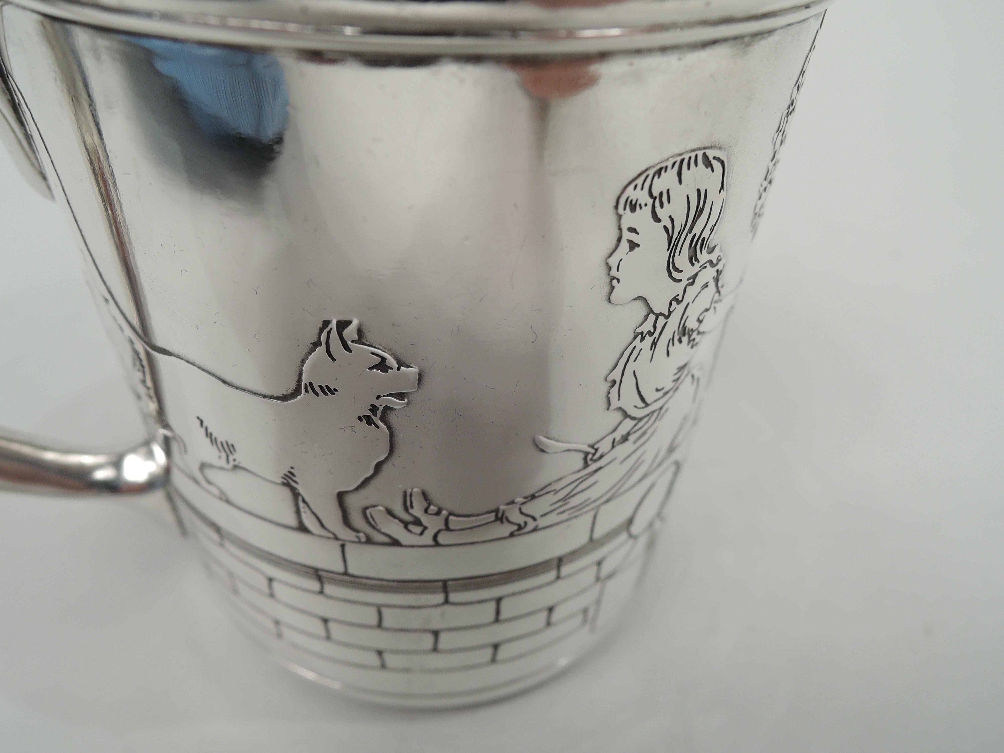 20th Century Antique Tiffany & Co. Art Deco Sterling Silver Baby Cup