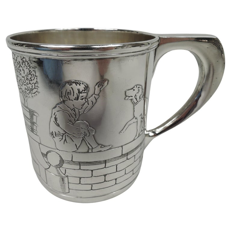 Antique Tiffany and Co. Art Deco Sterling Silver Baby Cup For Sale at 1stDibs