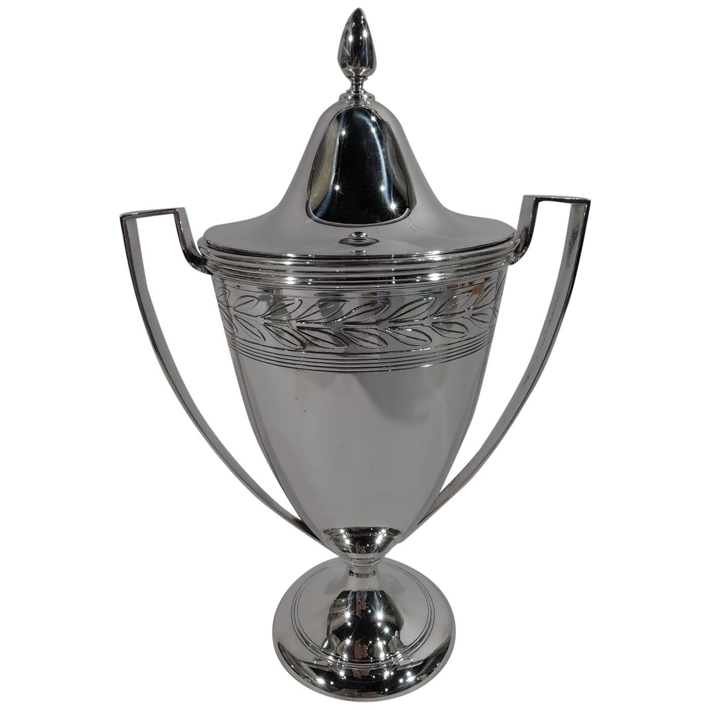 Antique Tiffany Art Deco Sterling Silver Laurel Wreath Trophy Cup