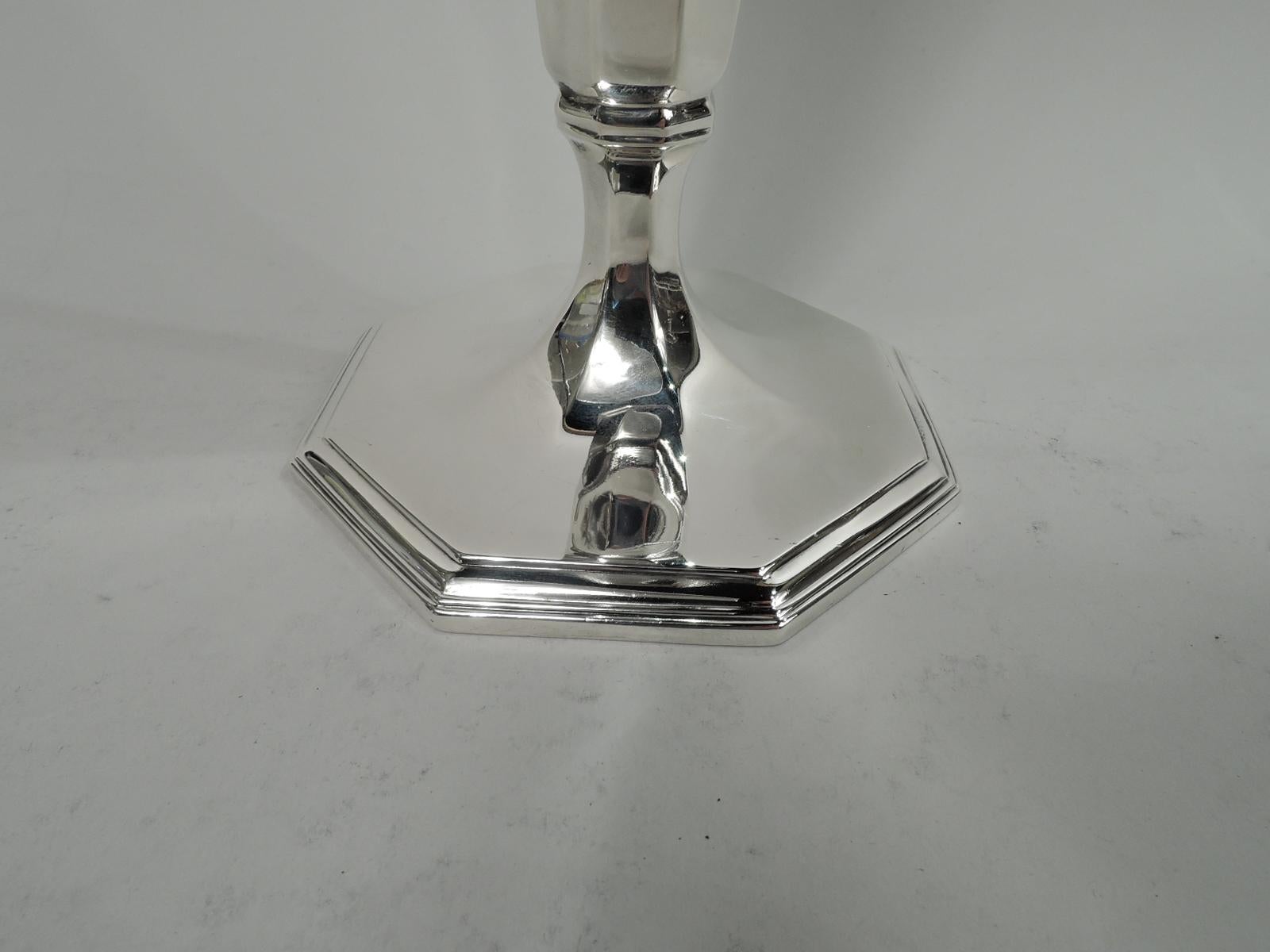 American Antique Tiffany Art Deco Sterling Silver Trumpet Vase