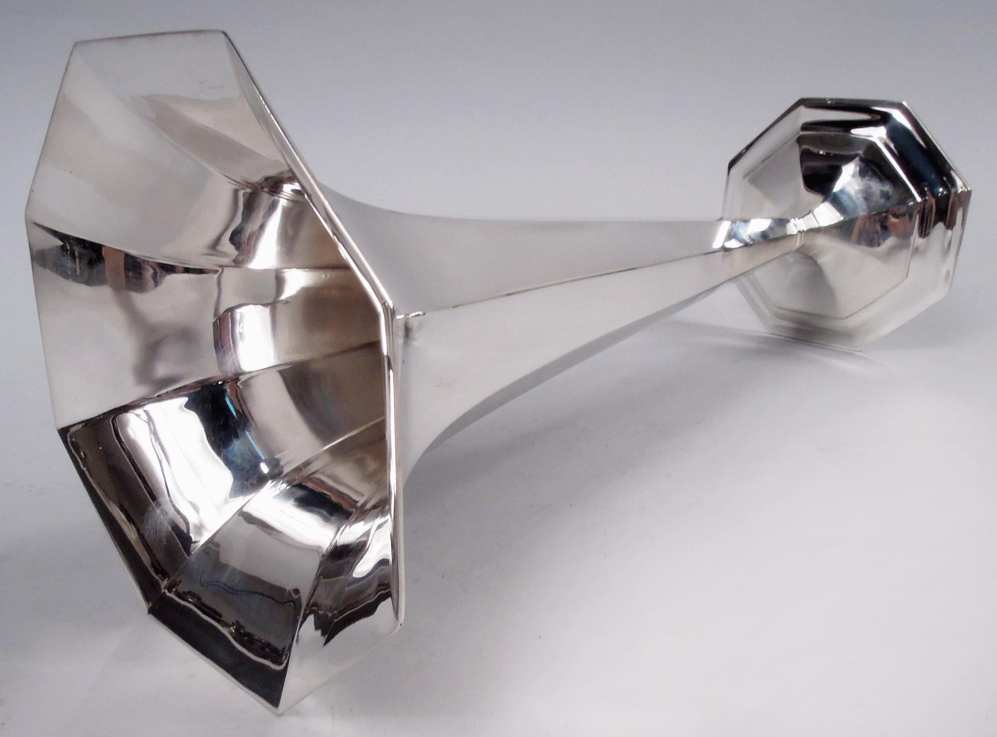 American Antique Tiffany Art Deco Sterling Silver Trumpet Vase