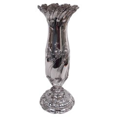 Antique Tiffany Art Nouveau Classical Sterling Silver 18-Inch Vase