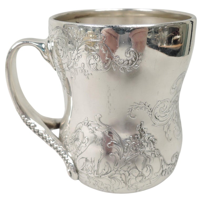 Antique Tiffany Art Nouveau Sterling Silver Baby Cup For Sale at 1stDibs
