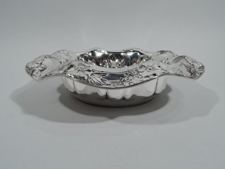 American Antique Tiffany Art Nouveau Sterling Silver Flower Bowl For Sale