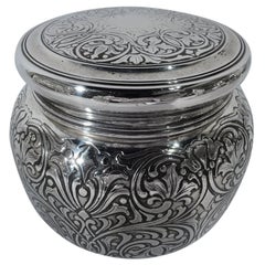 Antique Tiffany Art Nouveau Sterling Silver Powder Box