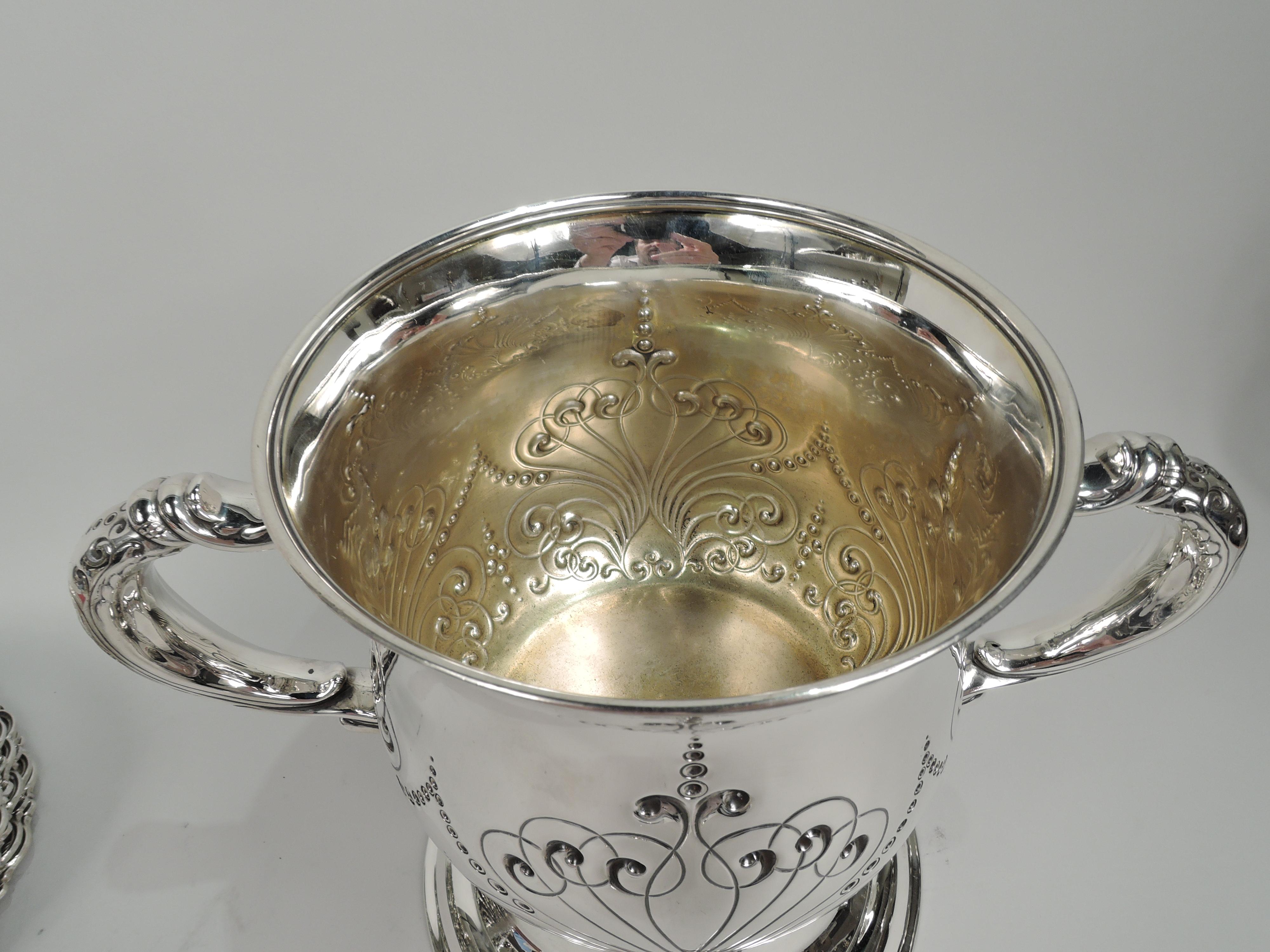 American Antique Tiffany  & Co. Art Nouveau Sterling Silver Urn Vase For Sale