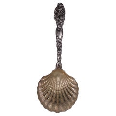 Cuchara antigua Tiffany Blackberry de plata de ley para servir bayas