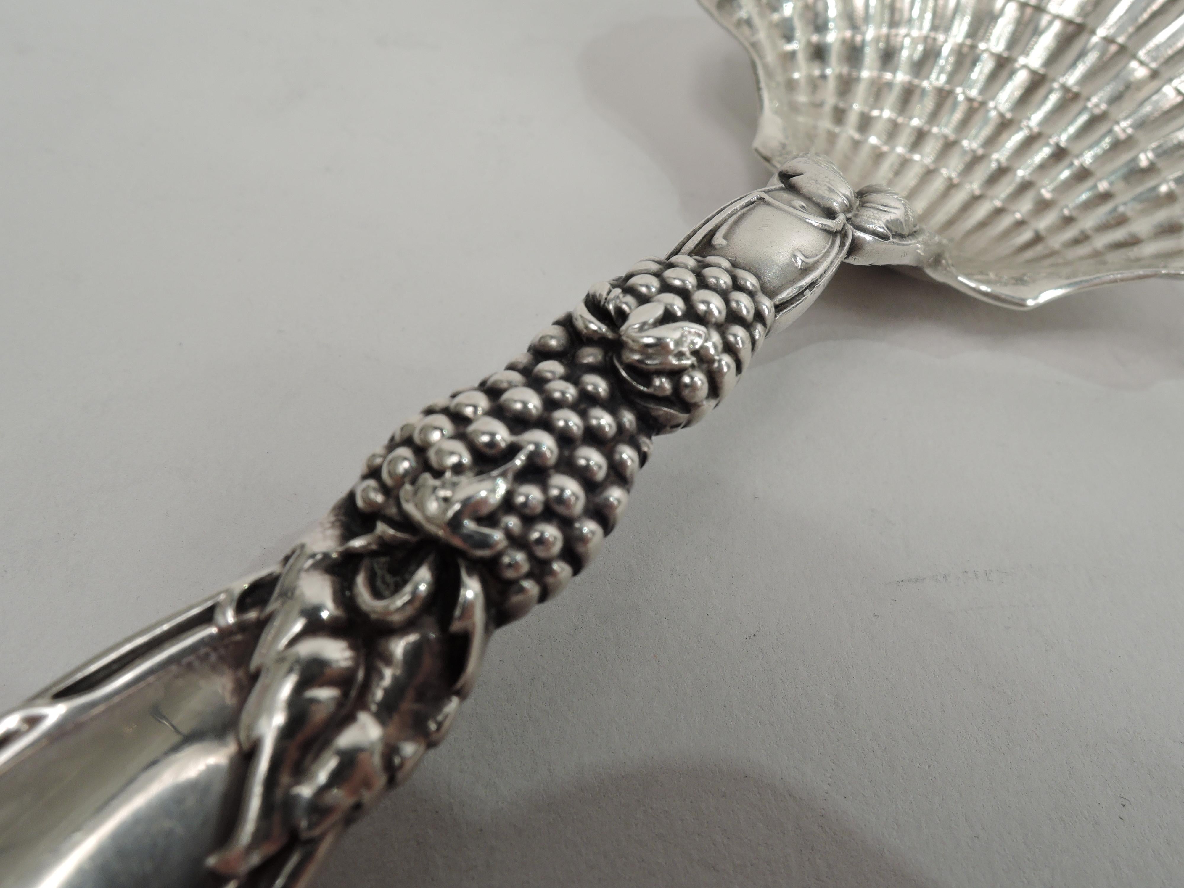 Antique Tiffany Blackberry Sterling Silver Berry Spoon In Excellent Condition In New York, NY