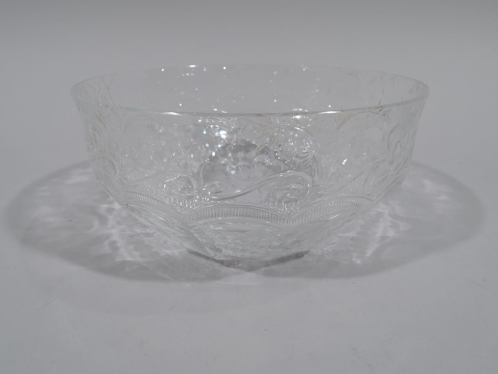 Antique Tiffany Bowl with Glass Liner on Plate from Chicago Columbian Exposition 1