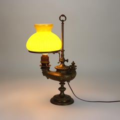 Antique Tiffany Bronze Aladdin Style Harvard Telescoping Student Lamp c1890