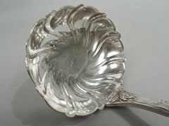 Antique Tiffany Chrysanthemum Sterling Silver Oyster Ladle