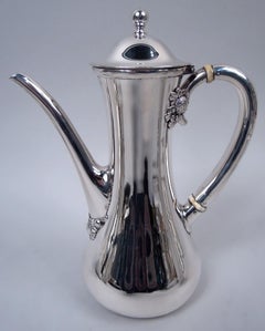 Antique Tiffany Clover Sterling Silver 4-Piece Coffee & Tea Set