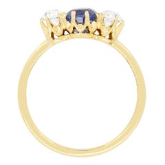 Antique Tiffany & Co. 1.20ct Sapphire and Diamond Trilogy Ring, c.1900s