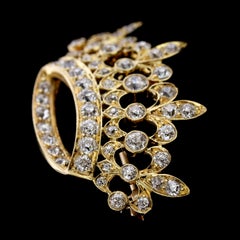 Antique Tiffany & Co. 18 Karat Yellow Gold Crown Pin