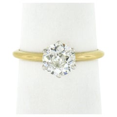 Antique Tiffany & Co. 18k Gold & Platinum 1ctw European Diamond Engagement Ring