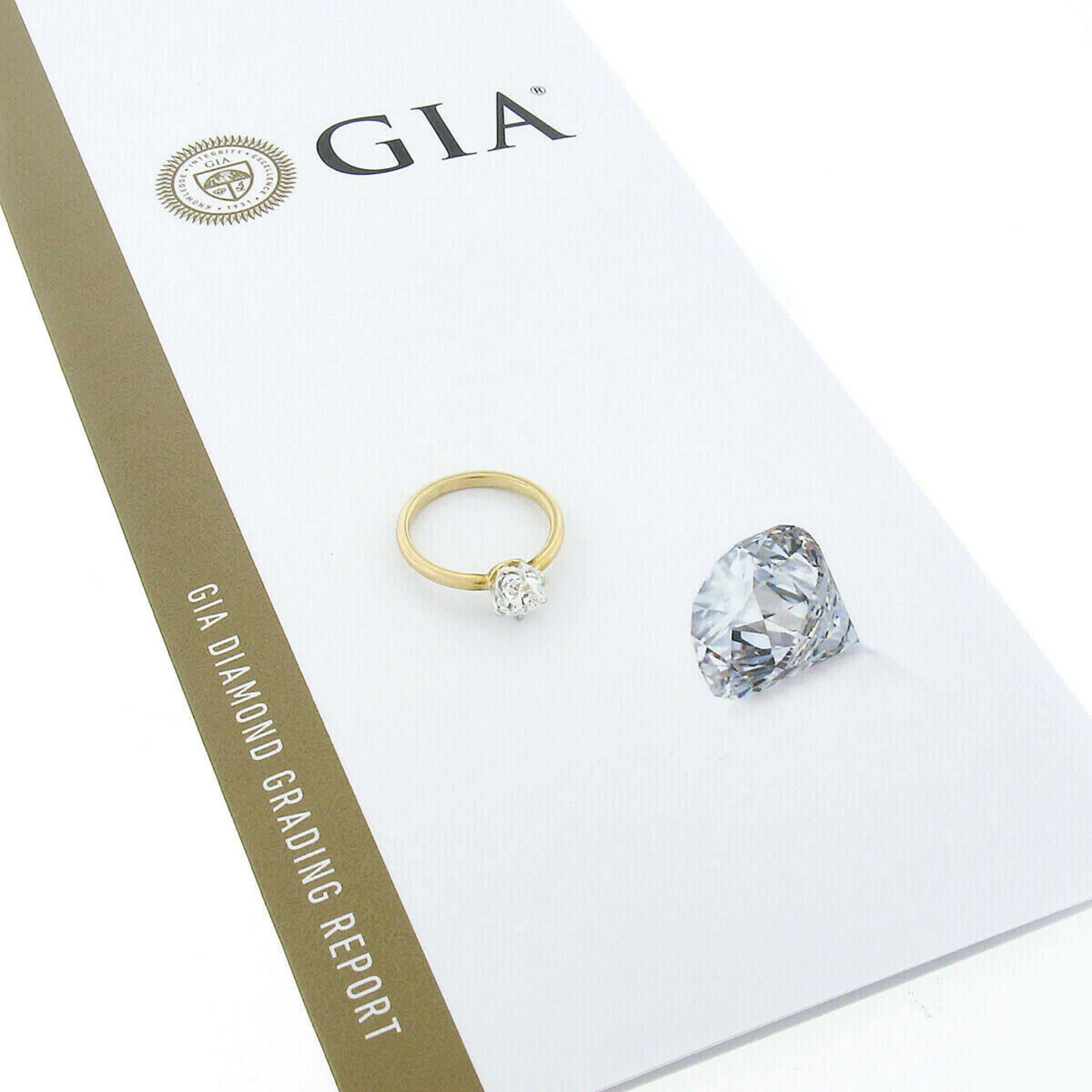 Antique Tiffany & Co. 18k Gold Platinum GIA Old European Diamond Engagement Ring 3