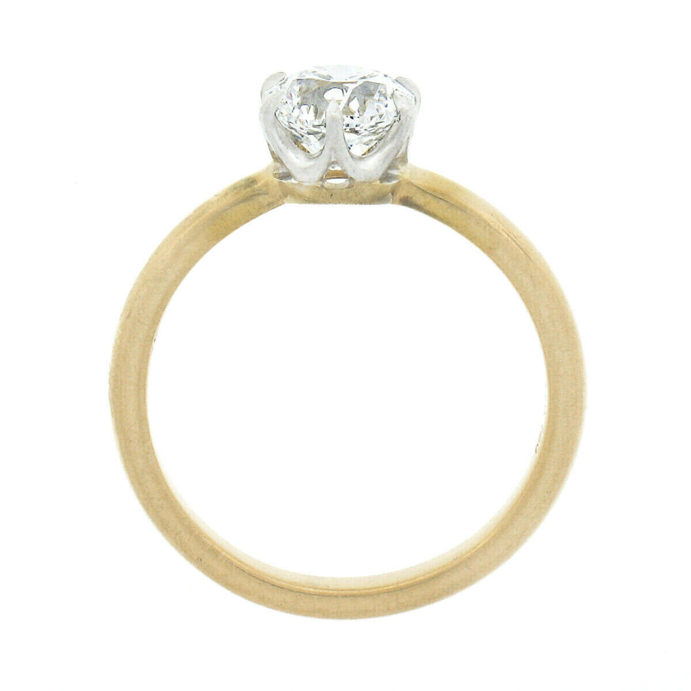 Antique Tiffany & Co. 18k Gold Platinum GIA Old European Diamond Engagement Ring In Good Condition In Montclair, NJ