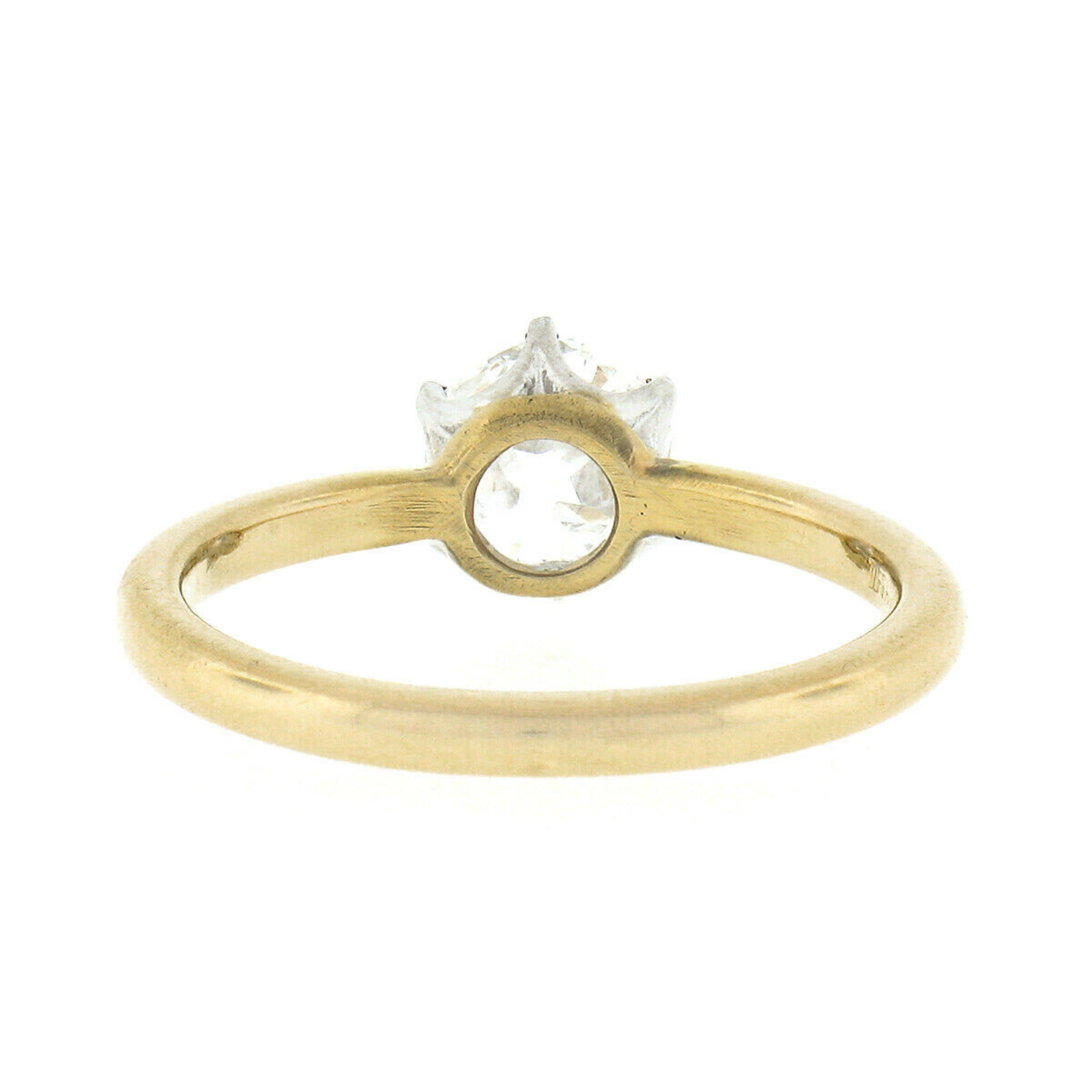 Antique Tiffany & Co. 18k Gold Platinum GIA Old European Diamond Engagement Ring 2