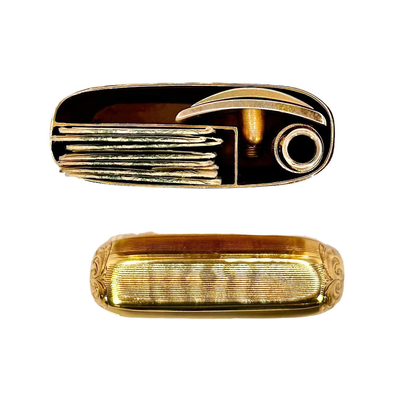 Maquinilla de afeitar de viaje antigua Tiffany & Co. de oro de 18 quilates con estuche y cuchillas Gillette originales en Bueno Estado en Palm Beach, FL