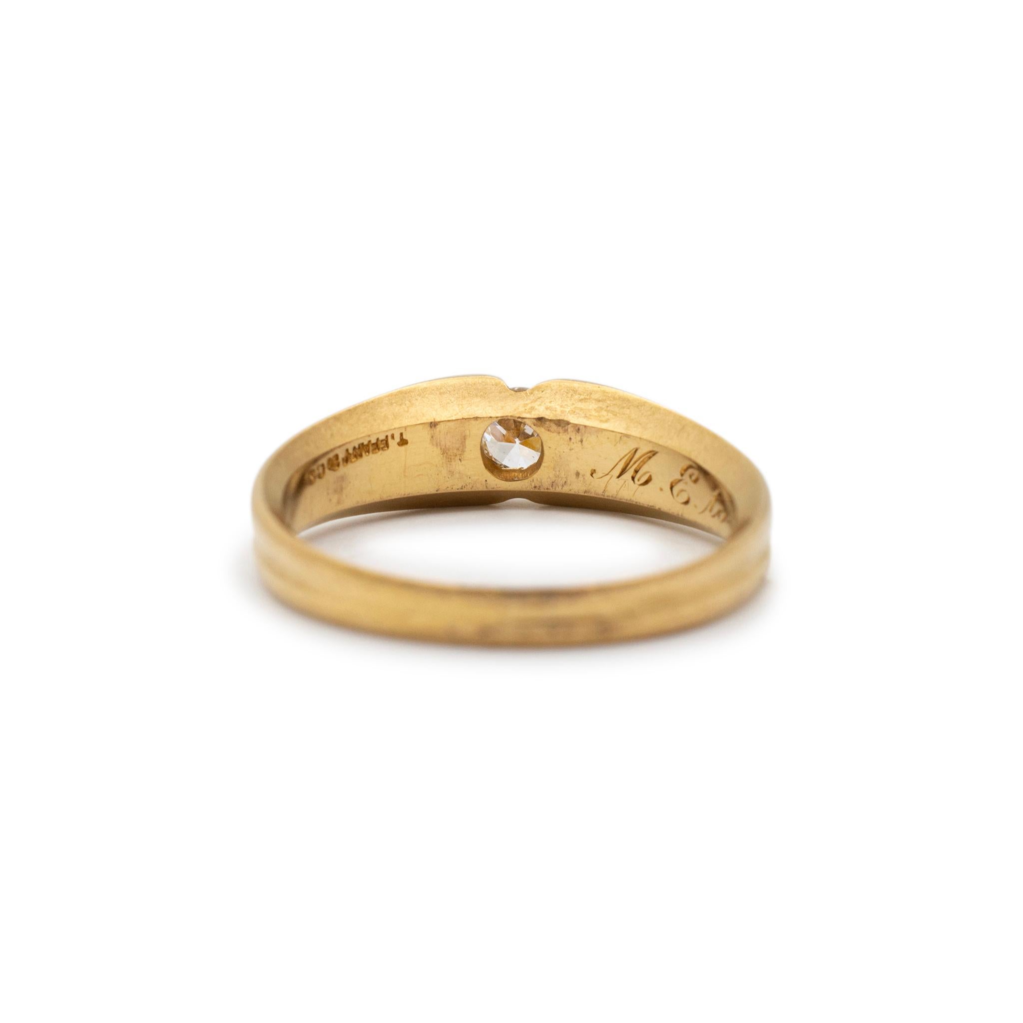 Antique Tiffany & Co. 18K Yellow Gold Old European Cut Diamond Engagement Ring 2