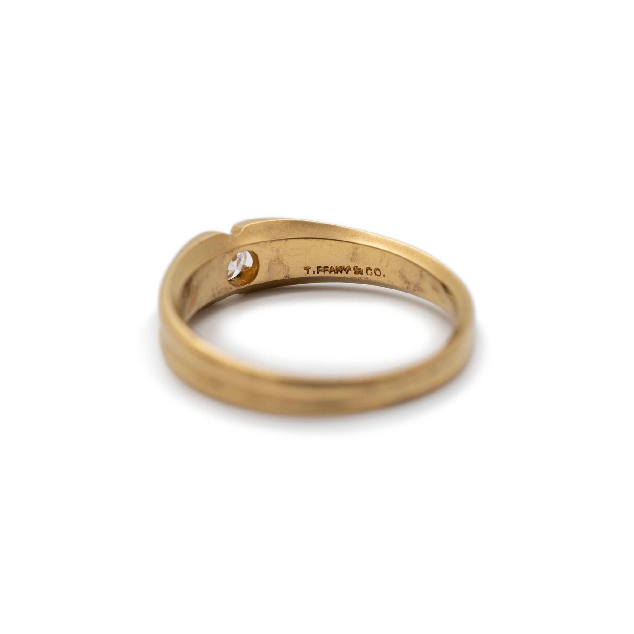 Women's Antique Tiffany & Co. 18K Yellow Gold Old European Cut Diamond Engagement Ring