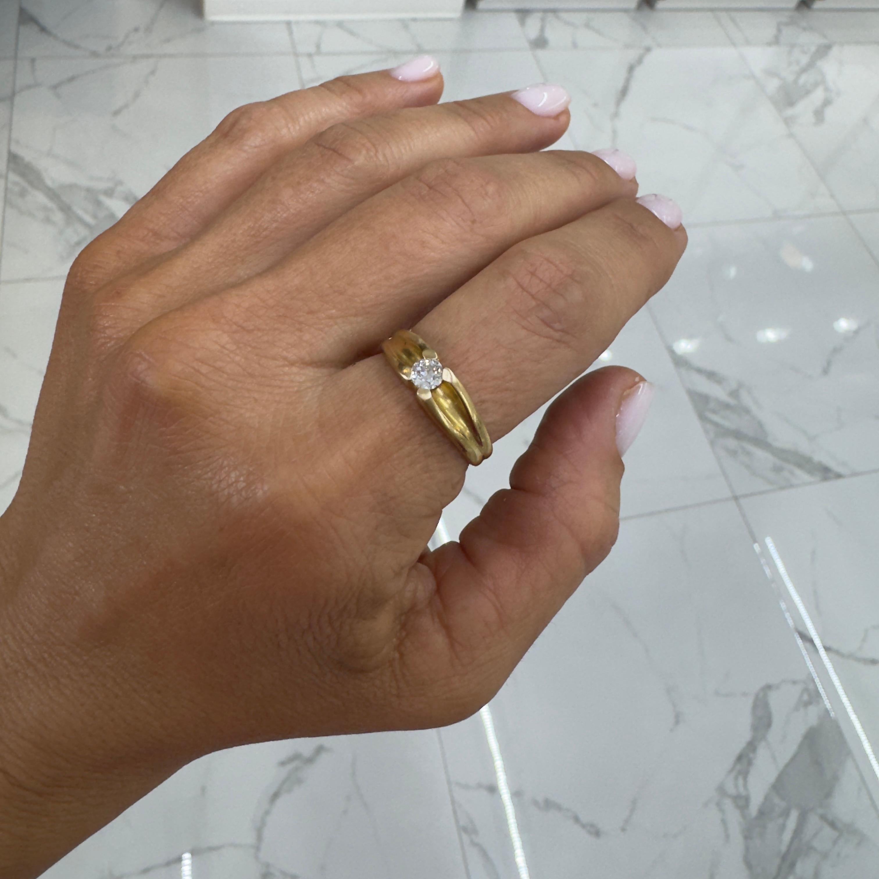 Antique Tiffany & Co. 18K Yellow Gold Old European Cut Diamond Engagement Ring 3