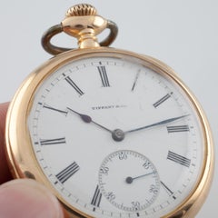 Antique Tiffany & Co. 18k Yellow Gold Open Face Pocket Watch